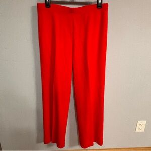 St. John Vibrant Blood Orange Wide Leg Pants - Sz 10 Like New